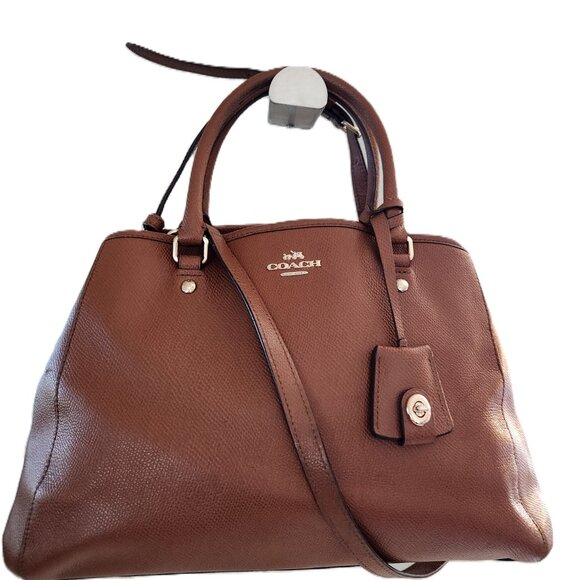 Euc Coach Margot Carryall Saddle Leather Shoulder Bag Purse - Picture 2 of 13